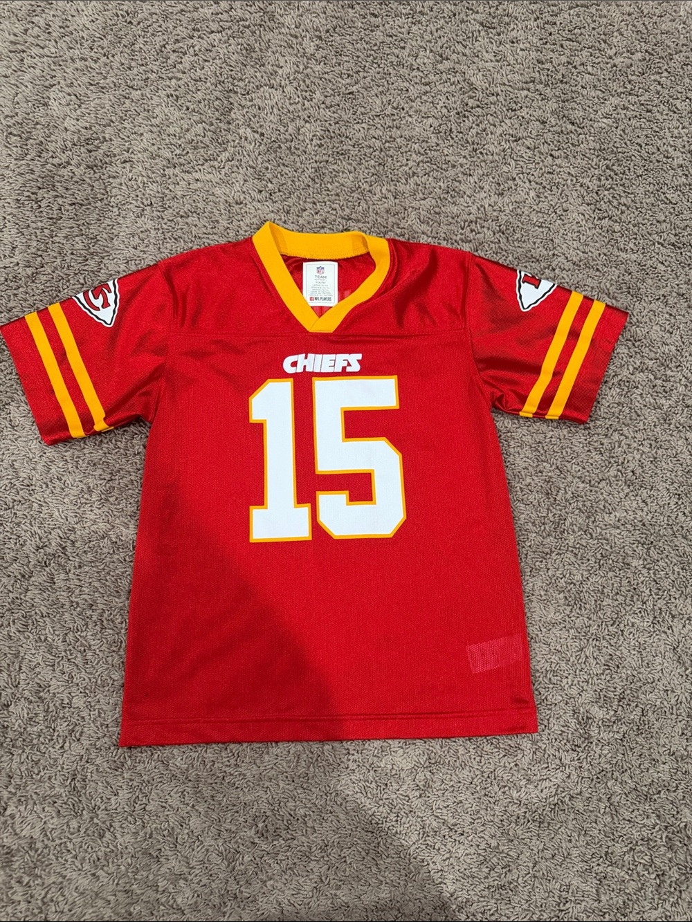 NFL Red & Yellow Chiefs #15 Kids Jersey